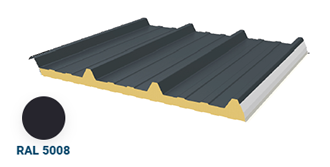 Panneau sandwich 40mm 7m10x1m utile - RAL5008 Bleu