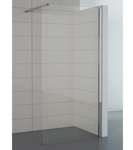Pare-douche WALK-IN 0m90x2m00 verre transparent 6mm profil chromé FDS bras 1m20 recoupable - FIN DE SERIE