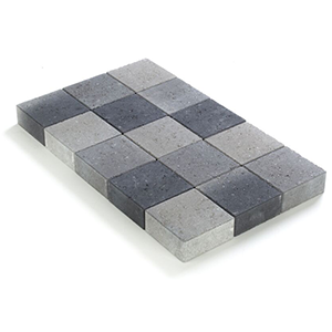 Pavés 15x15x6cm Gris-noir non tambouriné avec chanfrein- P/520 pavés soit 11,81m² COECK