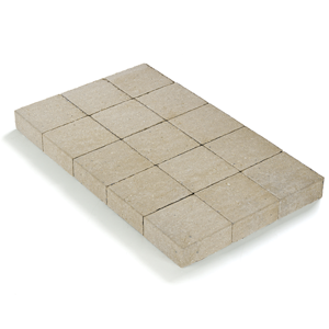 PAVES IN LINE 15x15x6cm Dolomie jaune - Palette de 520 pavés soit 11,81m²  COECK