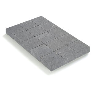 PAVES IN LINE 15x15x6cm Gris-souris tambouriné - P/520 pavés soit 11,81m² COECK