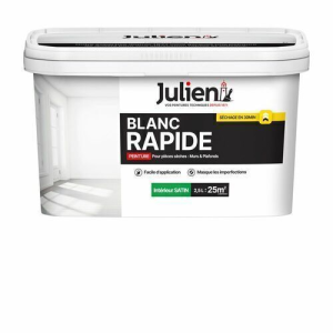 Peinture murs et plafonds BLANC RAPIDE Satin base white 2,5L