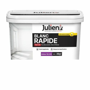 Peinture murs et plafonds BLANC RAPIDE Velours 2,5L