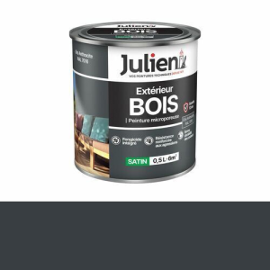 Peinture BOIS microporeux gris anthracite 0,5L