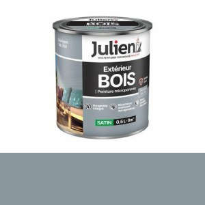 Peinture BOIS microporeux gris argent 0,5L