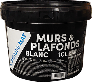 Peinture murs/plafonds Blanc mat 10L 1er prix