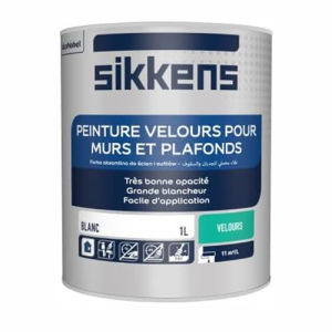 Peinture murs et plafonds Velours blanc 1L
