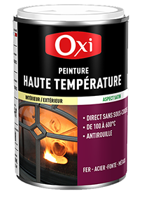 Peinture HAUTE TEMPERATURE Noir Satin 250ml
