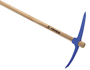 Pioche de terrassier oeil rond manche bois - 2,5kg