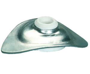 Plaquette alu avec rondelle 40x28x6 - 100 pces