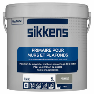 Primaire murs et plafonds blanc 5L