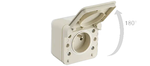 Prise 2P+T  IP55 CYKLONE sable