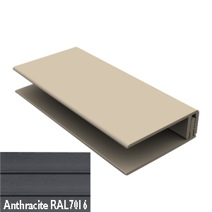 Profilé de bordure clipsable gris ANTHRACITE 3m00