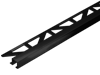 Profilé de finition carrelage SQUARELINE alu anodisé Noir mat 11mmx250cm - FIN DE SERIE remplacé par dur0057