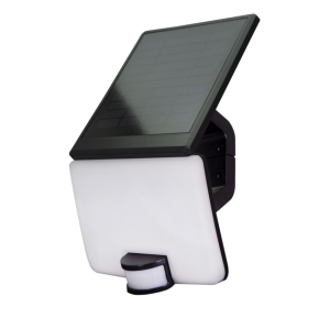 Projecteur Solaire LED Noir 11W 1400lm + détecteur de mouvements