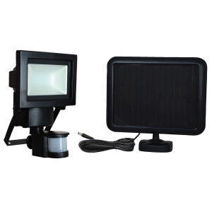 Projecteur Solaire LED Noir 7,5W 630lm + détecteur de mouvements
