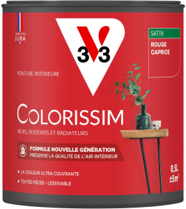 Peinture COLORISSIM Satin 0,5L Rouge Caprice