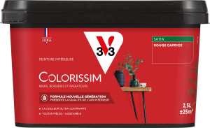 Peinture COLORISSIM Satin 2,5L Rouge Caprice