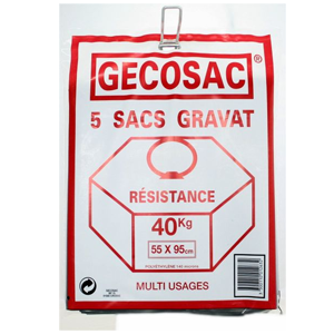 Sac à gravats 40kg - 5 sacs