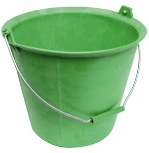 Seau Pro VERT 13L poignée + ergots - TALIAPLAST