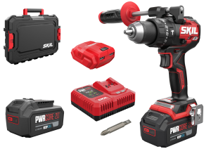 Perceuse-visseuse percussion 20V SKIL XP Brushless -130Nm en coffret+ 2 batteries et chargeur rapide - CD1E3085HB