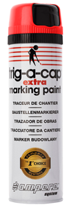 Traceur de chantier rouge 500ml Trig a cap Extra