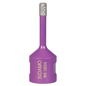 Trépan diamant à sec Ø6mm Sidamo spécial céramique, grès, faïence, marbre