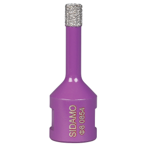 Trépan diamant à sec Ø8mm Sidamo spécial céramique, grès, faïence, marbre