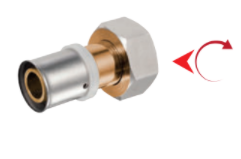 Union Multicouche à sertir Ø16 F15x21 écrou mobile