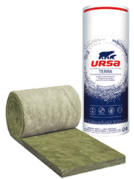 Laine de verre VV 120mm URSA FACADE 32R - 2 rlx 4,00x0,60m soit 4,80m² / R=3,75