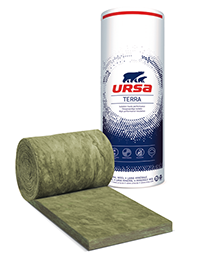 Laine de verre 70mm URSACOUSTIC Roulé N - 2 rlx 10,00x0,60m soit 12,00m² / R=1,75 - non revêtus