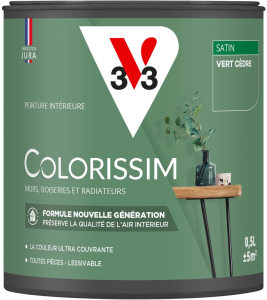 Peinture COLORISSIM Satin 0,5L Vert Cèdre