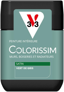 Peinture COLORISSIM Satin 0,075L Vert de Gris Testeur