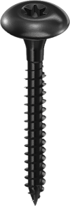 Vis penture STARBLOCK tête large acier zingué noir 6x60mm - 200 pces