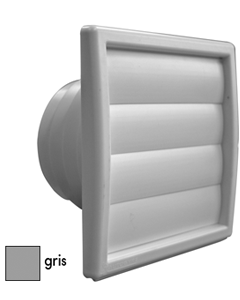 Clapet extérieur Ø100/130 PVC gris