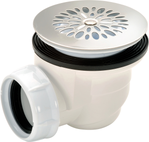 Bonde de douche à grille Ø60 sortie horizontale. FIN DE SERIE