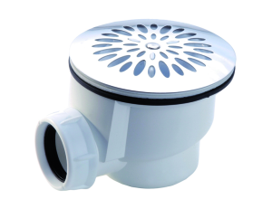 Bonde de douche à grille Ø90 sortie horizontale