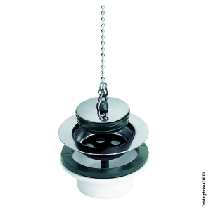 Bonde de lavabo à bouchon chainette FIN DE SERIE