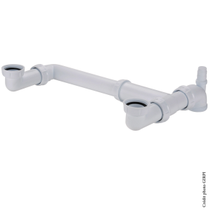 Tubulure gain de place évier 2 bacs FIN DE SERIE