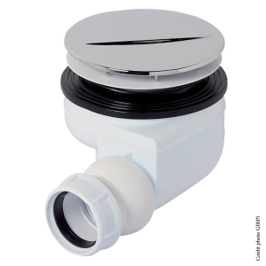 Bonde de douche haut débit Ø90 capot ABS chromé. FIN DE SERIE