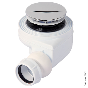 Bonde de douche haut débit Ø60 capot ABS chromé. FIN DE SERIE