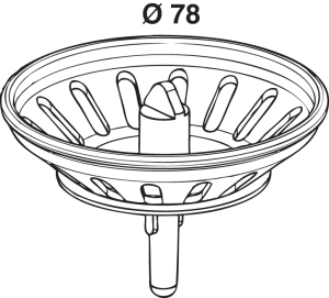 Panier blanc pour bonde évier FIN DE SERIE