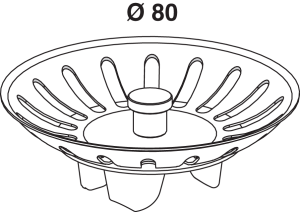 Panier inox pour bonde évier FIN DE SERIE