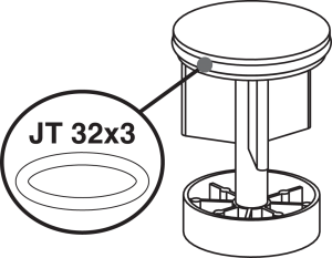 Joint torique clapet bonde lavabo FIN DE SERIE