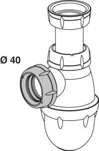 Ecrou Ø40 pour siphon d'évier FIN DE SERIE