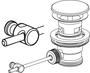Curseur de tirette bonde lavabo FIN DE SERIE