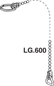 Chaînette 60cm avec anneau FIN DE SERIE