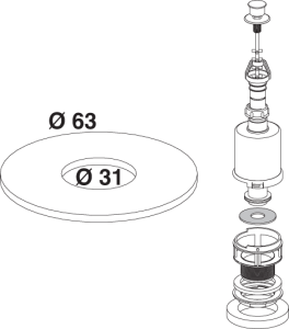 Joint de soupape Ø63mm