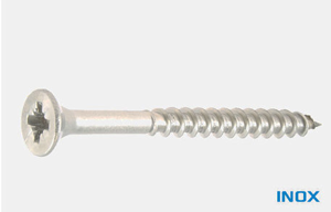 Vis agglo TF 5x60mm cruciforme - inox - 5 pces