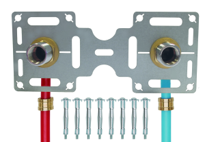 Kit platine raccord douche PER à glissement Ø16